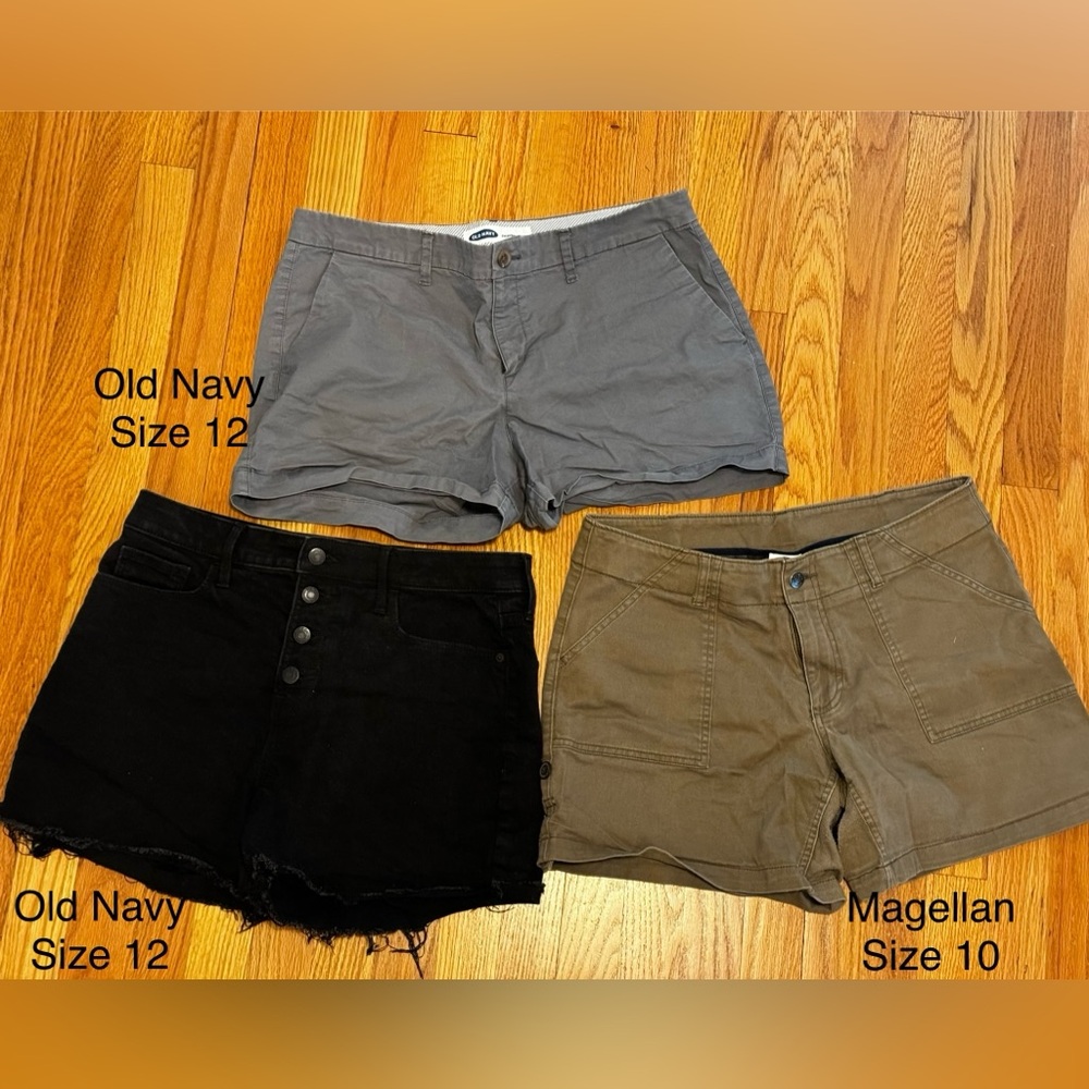 Women’s Shorts Lot - size 12 and 10 - three pairs